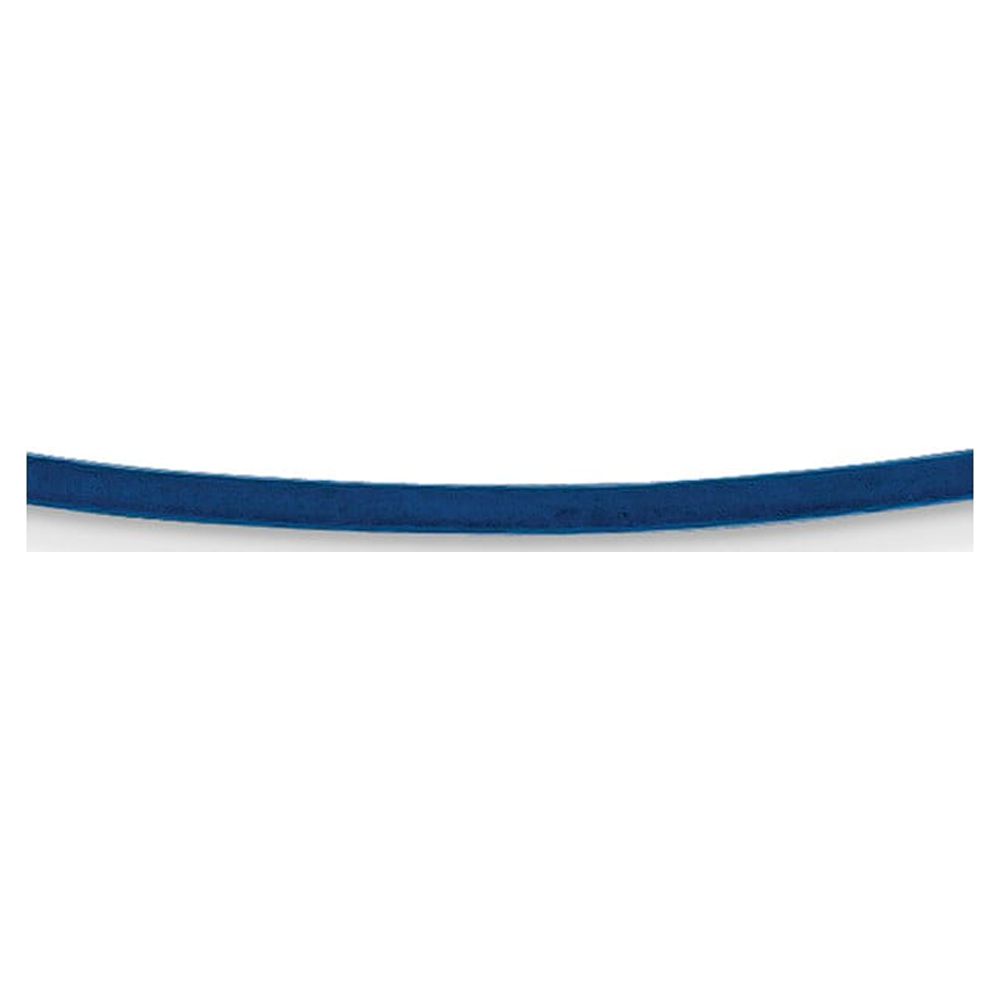 14k 1.5mm 18in Royal Blue Leather Cord Necklace in 14k Yellow Gold