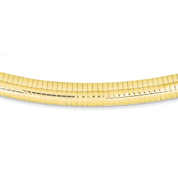 14k 10mm Domed Omega Bracelet OD10