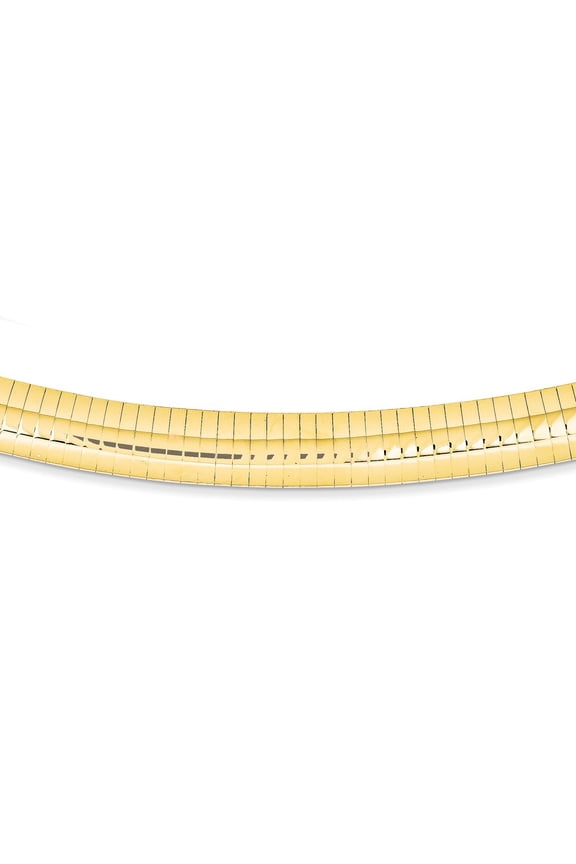 14k 10mm Domed Omega Necklace