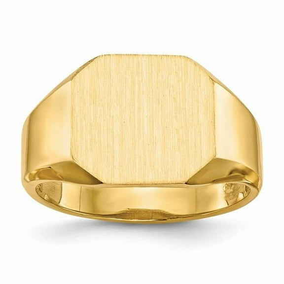 14k 12.5x11.0mm Octagon Open Back Signet Ring RS339