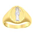 thumbnail image 1 of 14k 14kt Two-Tone Gold Mens Death Angel Grim Reaper Angel Religious Ring, 1 of 1