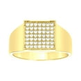 thumbnail image 1 of 14k 14kt Yellow Gold Mens Cubic-Zirconia Square Head Ring, 1 of 1