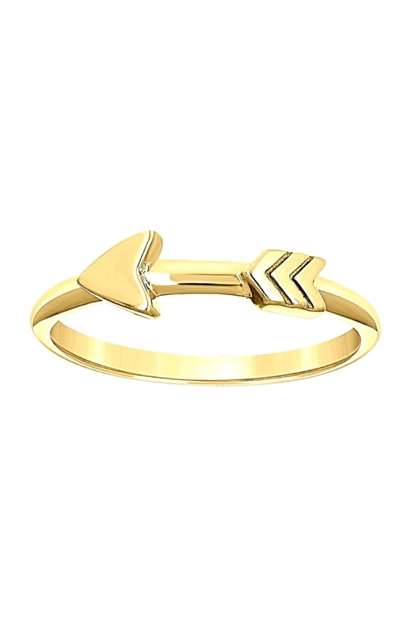 14k 14kt Yellow Gold Womens Arrow Fashion Ring