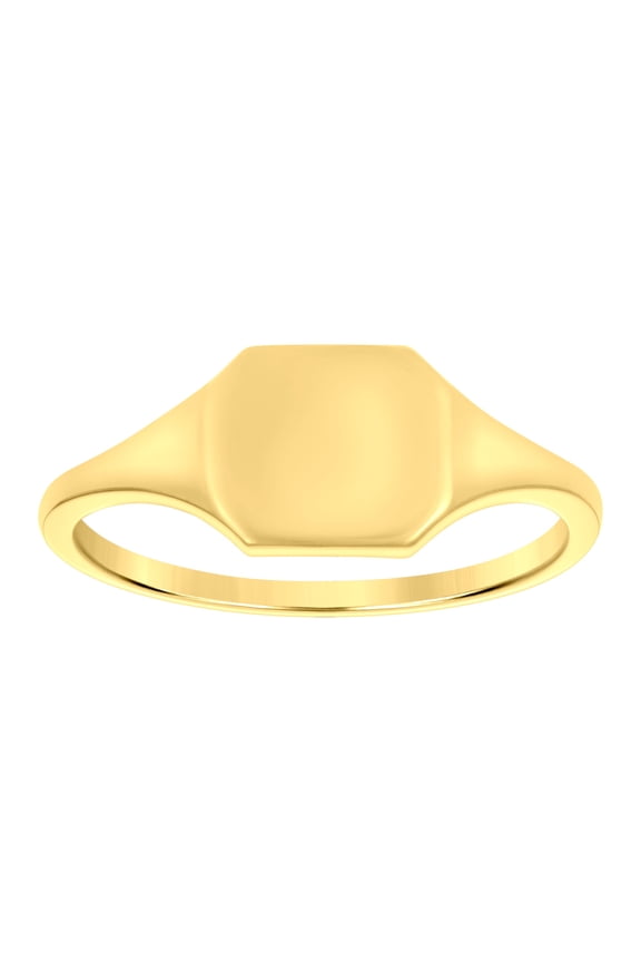 14k 14kt Yellow Gold Womens Square Head Signet Ring