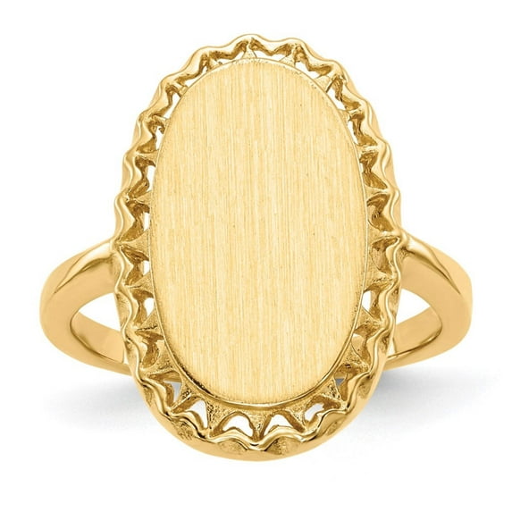 14k Yellow Gold Signet Ring Size 6 - 6.5 Grams - Jewelry Gift for Mom