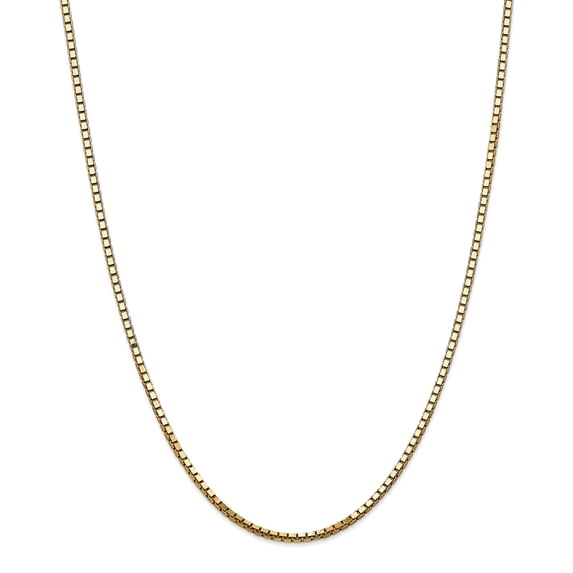 14k 2.5mm Box Chain in 14k Yellow Gold