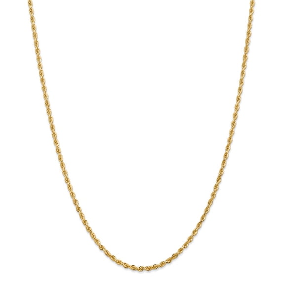 14k 2.75mm Diamond-Cut Quadruple Rope Chain