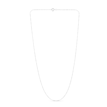 14k Solid White Gold 0.9mm Rope Chain Extender With 4mm Spring Ring Clasp