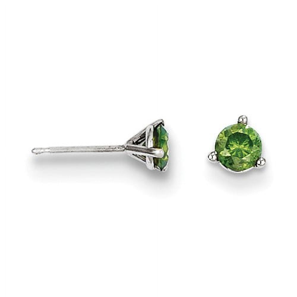 14k .25ct. Green Diamond Stud Earrings