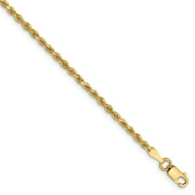 GOLD TIME 14k 2mm Diamond-Cut Rope with Lobster Clasp Chain