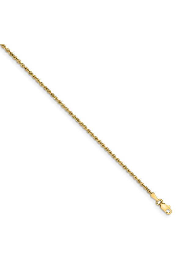 14k 2mm Handmade Rope Chain