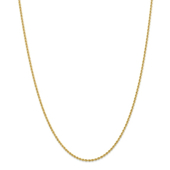 14k 2mm Regular Rope Chain in 14k Yellow Gold