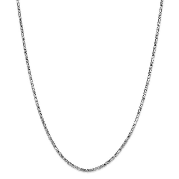 14k 2mm WG Byzantine Chain