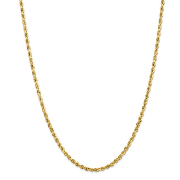 14k 3.35mm Diamond-Cut Quadruple Rope Chain