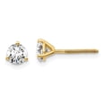thumbnail image 1 of 14k 3/4 carat total weight Round Certified VS/SI D E F Lab Grown Diamond Screw Back 3 Prong Stud Post Earrings 14k Yellow Gold Earrings, 1 of 2