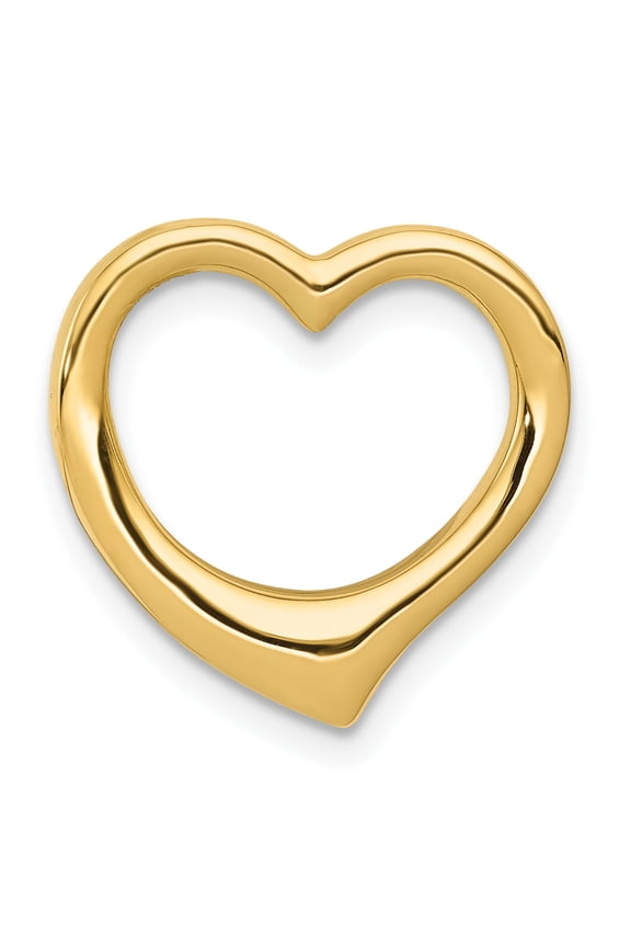 14k 3-D Floating Heart Slide