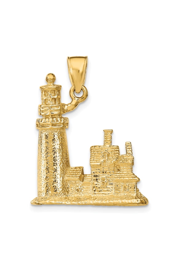 14k 3-D Cape Cod Lighthouse Pendant K7839