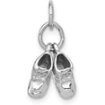 thumbnail image 1 of 14k 3D Moveable White Gold Shoes Charm - 16mm, 1 of 5