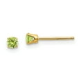 thumbnail image 1 of 14k 3mm August/Peridot Post Earrings 14k Yellow Gold Earrings, 1 of 1