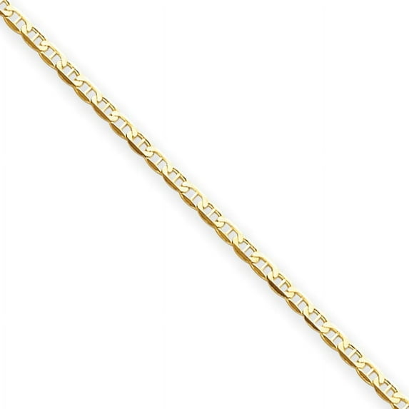 14k 3mm Concave Anchor Chain Anklet