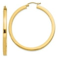 thumbnail image 1 of 14k 3mm Polished Square Hoop Earrings 14k Yellow Gold Earrings, 1 of 4
