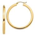 thumbnail image 1 of 14k 3mm Polished Square Hoop Earrings, 1 of 3