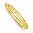 thumbnail image 1 of 14k 4/16 Laser Cut Hinged Bangle Bracelet in 14k Yellow Gold, 1 of 1
