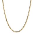 thumbnail image 1 of 14k 4.3mm Semi-solid Pav Curb Chain in 14k Yellow Gold w/ Rhodium Plating, 1 of 3