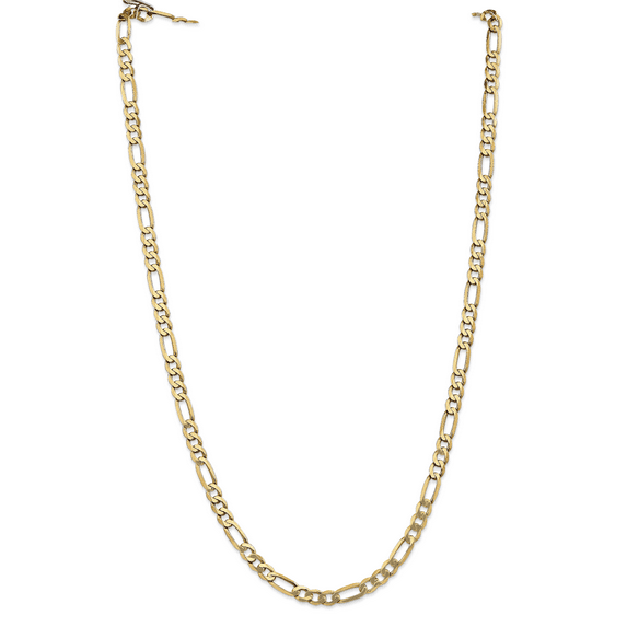 14k 5.25mm Flat Figaro Chain
