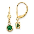 thumbnail image 1 of 14k 5mm Mount St. Helens Leverback Earring 14k Yellow Gold Earrings, 1 of 3