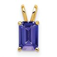 thumbnail image 1 of 14k 6x4mm Emerald-cut Tanzanite Pendant XP419T, 1 of 2