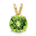 thumbnail image 1 of 14k 8mm Round Peridot Pendant XP418PE, 1 of 4