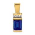 thumbnail image 1 of 14k 8x6mm Emerald Cut Sapphire AAA Diamond Slide in 14k Yellow Gold, 1 of 1