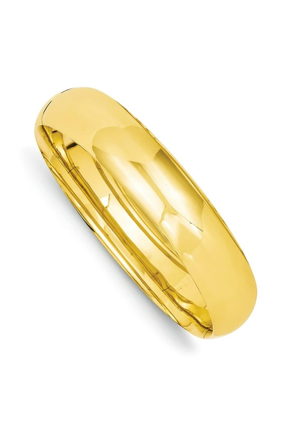 14k 9/16 Oversize High Polished Hinged Bangle Bracelet