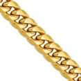 thumbnail image 1 of 9.3mm 14k Yellow Gold Polished Lobster Claw Closure Hollow Comfort Curb Chain Necklace 20 Inch Chain Necklace for Women, 1 of 2