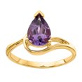 thumbnail image 1 of 14k 9x6mm Pear Amethyst ring, 1 of 4