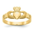 thumbnail image 1 of 14k Yellow Gold Polished Teen Irish Claddagh Celtic Trinity Knot Ring Size 3 Band Style-Ring, 1 of 8
