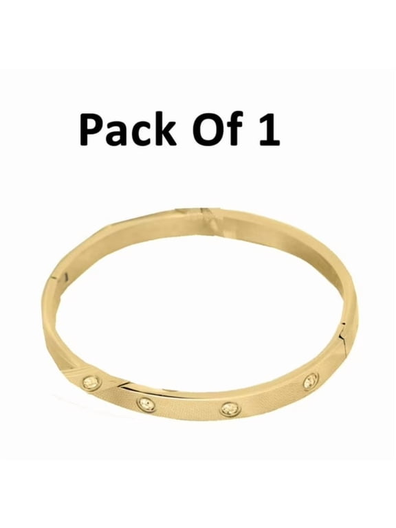 14k Bonded Gold Bangle Bracelet, Best Unisex Gift for Mother, Father, Girlfriend, Boyfriend, Her, Him, 14K Bracelet by Artisan Jeweler