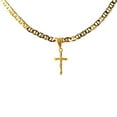 thumbnail image 1 of 14k Bonded Gold Mariner Chain with Crucifix Pendant, Best Unisex Christmas Gift for Women, Men, Mother, Father, Girlfriend, Boyfriend, Her, Him, 14k Necklace with Charm, Best jewelry Gifts, 1 of 5