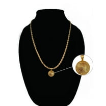 14k Bonded Gold Necklace with Football Pendent, Best Christmas Unisex Gift for Women, Men Mother, Father, Girlfriend, Boyfriend, Her, Him, Rope Chain with Charm by Artisan Jeweler