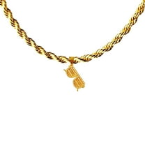 14k Bonded Gold Necklace with Sun Glasses Pendent, Best Christmas Unisex Gift for Women, Men Mother, Father, Girlfriend, Boyfriend, Her, Him, Rope Chain with Charm by Artisan Jeweler