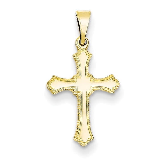 14k Budded Cross Charm