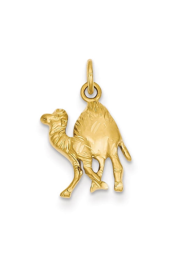 14k Yellow Gold Camel Charm Pendant
