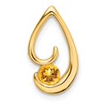 thumbnail image 1 of 14k 4mm Round Citrine Teardrop Chain Slide, 1 of 2