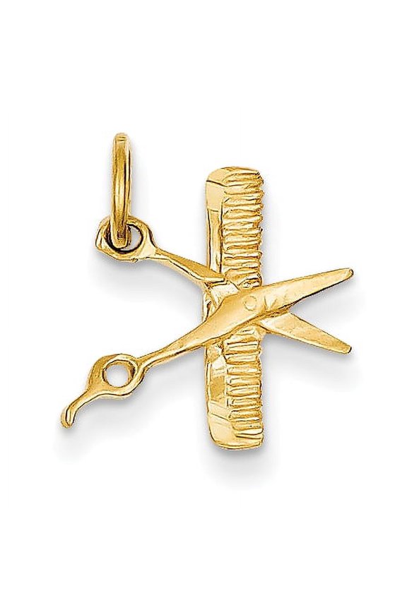 14k Comb & Scissors Charm