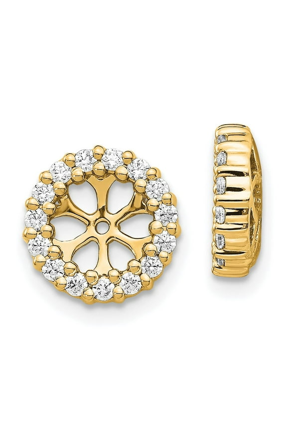14k Diamond Circle Earring Jacket Mountings only - NO Diamonds