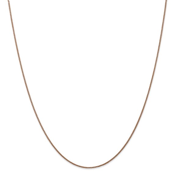 14k Diamond-Cut Rose Gold 1.00mm Spiga Chain