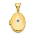thumbnail image 1 of 14k Diamond Locket in 14k Yellow Gold, 1 of 3