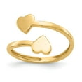 thumbnail image 1 of 14k Double Heart Toe Ring, 1 of 6