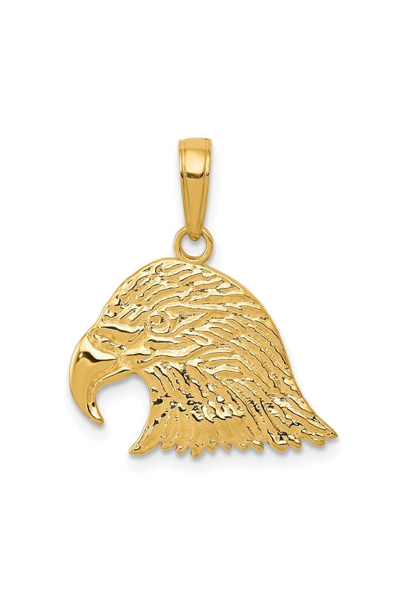 14k Eagle Head Pendant